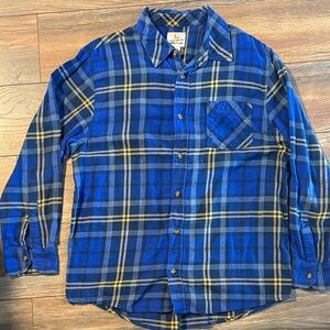 Field & Stream Blue and Yellow Plaid Men's Shirt